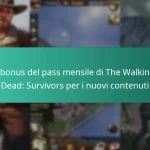 I bonus del pass mensile di The Walking Dead: Survivors per i nuovi contenuti