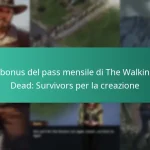 I bonus del pass mensile di The Walking Dead: Survivors per la creazione