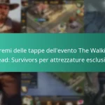 I premi delle tappe dell’evento The Walking Dead: Survivors per attrezzature esclusive