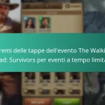 I premi delle tappe dell’evento The Walking Dead: Survivors per eventi a tempo limitato